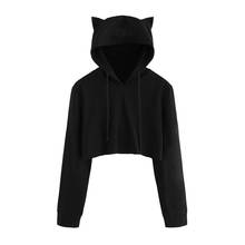 Lindo mujeres sudaderas con capucha Tops de oreja de gato de manga larga pantalones Sudadera con capucha jerseys Harajuku Sudadera con capucha 2024 - compra barato