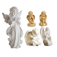 Resin Angel Statue, Adorable Flower Girl Decorative Ornaments, Home Decor Fairy 2024 - buy cheap