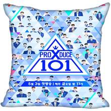 Custom Kpop Produce X 101 Printed Square silk Pillowcases 40x40 45x45 50x50 60x60 two Sides Satin Pillowcase Custom Logo 2024 - buy cheap
