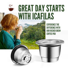 iCafilas Upgraded Stainless Steel Coffee Capsule For Nespresso Reusable Coffee Filters Espress Reusable Filter Pods With Tamper 2024 - buy cheap