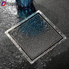 Onyzpily Shower Drain Floor Drain Tile Insert Square Floor Waste Grates Bathroom Drain Hair Invisible ralo linear rende banheiro 2024 - buy cheap