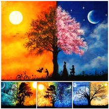 Diamond Painting Art  Landscape  Full Drill Diamond Embroidery Picture Day And Night Mosaic Cross Stitch Wall Decor 2024 - buy cheap