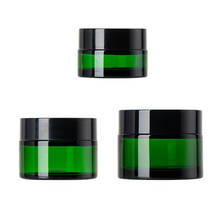 300pcs/lot  20g 30g 50g Blue Green Purple Glass Cream Jar 20ml 30ml 50g Glass Cosmetic Jar Black White Lid Eye Cream Jar Bottle 2024 - buy cheap