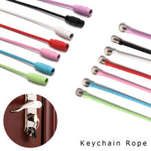 10PCS 1.5*150mm Stainless Steel Circle Loop Luggage Tag Holder  Keychain Rope EDC Keyring Cable Wire Screw Lock Accessories 2024 - buy cheap