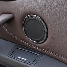 Carbon Fiber Color Car Door Audio Speaker Circle Ring Decorative Cover Trim For BMW X1 F48 2 series F45 2016-18 Interior Decals 2024 - buy cheap