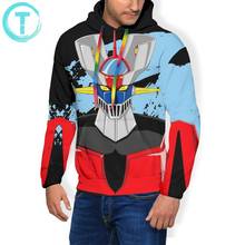 Sudadera con capucha de Mazinger Z para hombre y mujer, suéter holgado de gran tamaño, de poliéster, largo, color negro, para otoño 2024 - compra barato