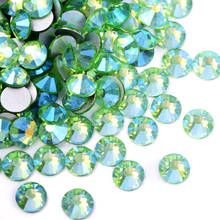 OLeeya SS3-SS30 Lt Peridot AB Bling стразы Non Hot Fix Rhinstone Glitter Strass Glass Crystal Stones Nail Art Rhinestones F0283 2024 - buy cheap