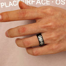 Moredear moda 8mm anel de titânio para homem três caveiras anel 2024 - compre barato