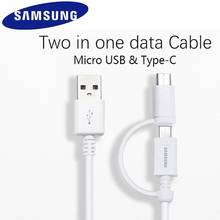 Original Samsung 2 in 1 USB Micro USB Cable To Type C Fast Charging White 1.5M Data Cable for Galaxy S10 S20 S7 Edge A7 A9 2024 - buy cheap