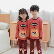 Pijamas de dibujos animados de animales para bebés ropa de dormir para niños pijamas para niñas traje de noche para niños ropa de dormir de invierno conjuntos de algodón de manga larga 2024 - compra barato