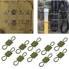 10 Pcs/set Outdoor Tactical Elastic Molle Ribbon Buckle Hunting Binding Retainer for PTT Antenna Stick Pipe 2024 - buy cheap