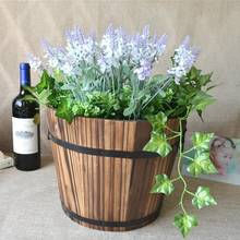 Wooden Floor Stand Bucket Pot Flower Planter Barrel Patio Garden Outdoor Home Decor 2024 - buy cheap
