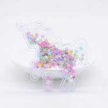 Whoelesale 64Pcs Unicorn PVC Filling Sequins Shakers Appliques for DIY Headdress Hair Clips Bow Ring Pendant Decor Accessory P11 2024 - buy cheap