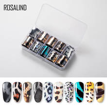 ROSALIND слайдер Фольга наклейки для Переводные картинки для ногтей маникюрный набор дизайн Топ Полу постоянные наклейки для ногтей набор нужна основа под Гель-лак 2022 - купить недорого