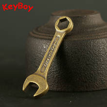 Pure Copper Mini Double Combination Allen Wrench Tool Keychain Pendant Trinket Brass Spanner Hanging Pendants Car Key Chain Ring 2024 - buy cheap