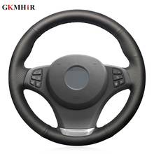 Black Genuine Leather Hand-stitched Car Steering Wheel Cover for BMW E83 X3 2003-2010 X5 E53 2003-2006 2024 - buy cheap