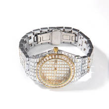 Reloj de cuarzo con fecha automática para hombre, cronógrafo de lujo, con diamantes, estilo Hip Hop, a la moda, con caja 2024 - compra barato