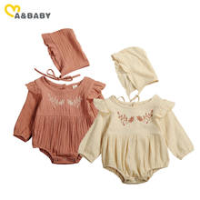 Ma&Baby  0-24M Newborn Infant Baby Girl Romper Embroidery Flower Long Sleeve Soft Jumpsuit Vintage Autumn Baby Girl Clothes 2024 - buy cheap