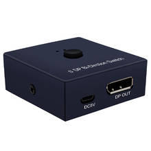 Divisor 1x2/2x1 do displayport do interruptor do bi-sentido de dp para o switcher bidirecional entre o computador e o monitor dp kvm 2024 - compre barato