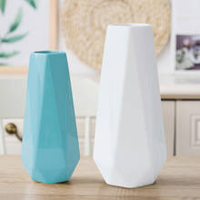 Vaso de cerâmica azul estilo europeu, enfeite hidropônico pequeno vaso de flores simples para decoração de casa ou escrivaninha 2024 - compre barato