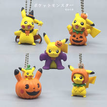 Genuine Pokemon Action Figure Keychain PVC Doll Toy Pocket Monster Cosplay Pikachu Halloween Series Kids Gifts 2024 - buy cheap