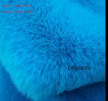 imitation rabbit hair Korean velvet sofa cushion shawl artificial large fur plush blended fabric 2024 - buy cheap
