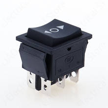 1PCS KCD4 Black Rocker Switch Power Switch ON-OFF-ON 3 Position 6 Pins The arrow is reset 16A 250VAC/ 20A 125VAC 2024 - buy cheap