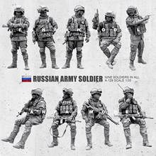 1/35(50mm) Resin Figure Kits Russian Modern Special Forces soldier self-assembled  (9 piece) A-129 2024 - buy cheap