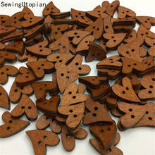 Botões de costura madeira marrom 50 peças, botões para crianças roupas scrapbooking artesanato decorativo botões bordados acessórios faça você mesmo 2024 - compre barato