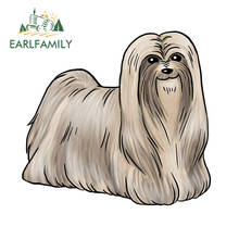 EARLFAMILY 13cm x 12.4cm for lhasa Apso Car Sticker Vinyl Car Wrap Decal VAN Waterproof Scratch-Proof Creativite Trunk Decor 2024 - buy cheap