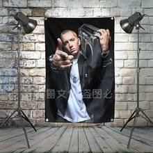 "Eminem" HD Music Poster Tapestry Pop Band Banner Four Holes Flag Mural Hanging Painting Bar Cafe Home Decor 2024 - buy cheap