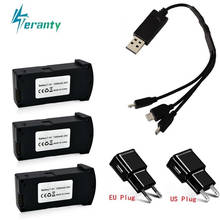 NEW 7.4V 1200mAh 25c Lipo Battery and 3-in-1 Charger Set For E520 E520S RC Quadcopter Spare Parts 7.4v Rechargeable Battery 2024 - buy cheap