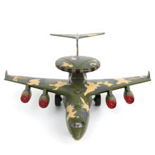 Alloy Aircraft Model Diecast Metal Toy Early Warning Machine Sound Light Pull Back Children's Toy Airplane Collection Gifts Toys 2024 - buy cheap