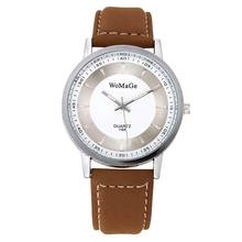 Relógio esportivo casual masculino, relógio de quartzo à prova d'água com pulseira de couro 2024 - compre barato