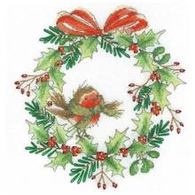 TOP Christmas Bird Wreath Patterns Counted Cross Stitch  11CT 14CT 18CT DIY Chinese Cross Stitch Kits Embroidery Needlework Sets 2024 - buy cheap