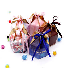 5pc forma de Diamante Moda Unicorn Flamingos flor Estrelado céu de chocolate pacote Caixa de Presente brindes de Casamento Favorece Fontes Do Partido 2024 - compre barato