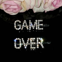 NEOBLING Funny Saying Words Hair Clips "GAME OVER“ Original Letters Hairpins Bling Bobby Pins 2pcs/Set Unique Hair Accessories 2024 - buy cheap