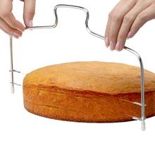 Aço inoxidável ajustável fio cortador de bolo slicer acessórios cozinha bakeware nivelador faca pão ferramentas pastelaria cozimento 2024 - compre barato