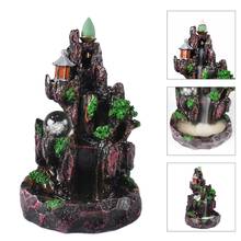 1PC Incense Smoke Waterfall Backflow Incense Burner Holder Mountain River Ceramic Censer with Crystal Ball for Home 2024 - buy cheap