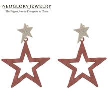Neoglory Trendy Strike Enamel Star AAA CZ Drop Earrings For Women Sunny Young People Ear Fashion Accessories Gift For Friend 2024 - buy cheap