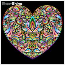 EverShine-pintura de diamante 5D DIY "Corazón cuadrado", bordado de diamantes de imitación cuadrados, imágenes de pantalla completa, regalos de Festival 2024 - compra barato