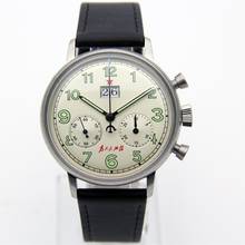 Relógio mecânico masculino de estrela vermelha, calendário grande, relógio de piloto militar cronógrafo stdisplay de 1963, mãos luminosas, relógios mecânicos para homens 2024 - compre barato