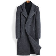 Longo 100% casaco de lã jaqueta masculina casaco duplo breasted casacos e jaquetas masculino 9909 kj4292 2024 - compre barato
