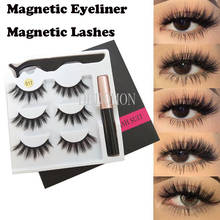 Magnetic Eyelashes 3D Mink Eyelashes Magnetic Eyeliner Magnetic Lashes Short False Lashes Lasting Handmade Eyelash Makeup Tool 2024 - buy cheap