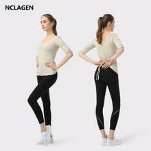 NCLAGEN Yoga Suit Women Naked-feel Fabric Gym Clothes Workout Sport Leggings And Top 2 Piece Set Elastic Dance Fitness Sportwear 2024 - buy cheap