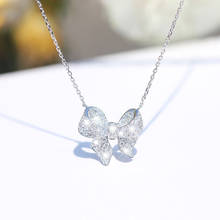 JUWANG 2021 новые роскошные ожерелья-Чокеры AAA кубический цирконий бант кулон цепочка ожерелья для женщин украшение для свадебной вечеринки 2024 - купить недорого