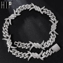 Hip Hop-gargantilla cubana de eslabones para hombre, joyería de 19MM, CZ, espinas de roca pesada, hebilla 2024 - compra barato