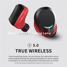 Настоящие беспроводные наушники Bluetooth 5,0, наушники с функцией автоматического сопряжения, гарнитура Hi-Fi, Стерео Игровые наушники, красные, серебристые, TWS, для iPhone, samsung 2022 - купить недорого