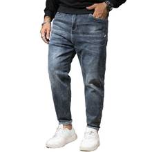 New Fashion Plus Size Jeans Men Casual Denim Pants Hip Harem Jeans Loose Baggy Trousers Streetwear Men Clothing 2024 - buy cheap
