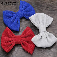 10pcs/lot NEW 5'' Big Glitter Hair Bow Clips Handmade Hair Headwear Kids DIY Hair Accessories Children Clips 2024 - buy cheap